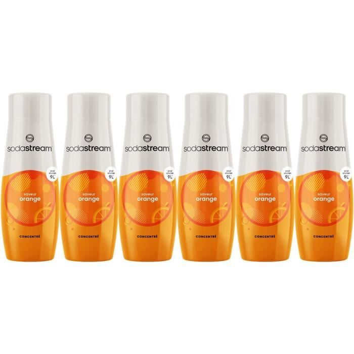 SODASTREAM Concentrates - Pack of 6 Orange Concentrates - 440 ml