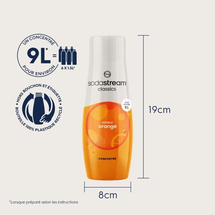 SODASTREAM Concentrates - Pack of 6 Orange Concentrates - 440 ml