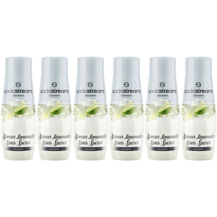 SODASTREAM Concentrates - Set of 6 Sugar-Free Lemonade - Makes up to 54 L - 440 ml