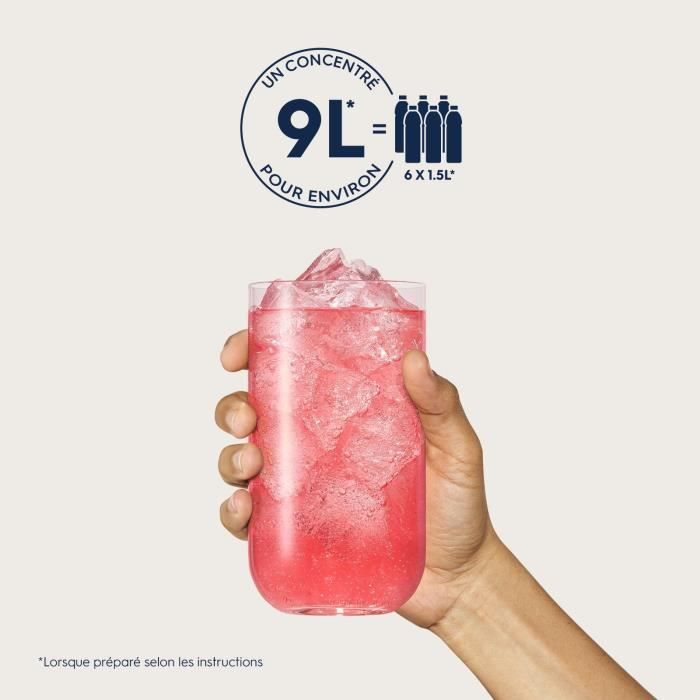 SODASTREAM Sugar-Free Strawberry Concentrates - Pack of 6 - Makes up to 54 L - 440 ml