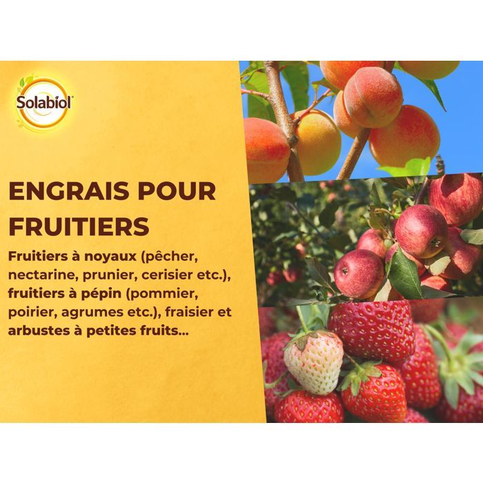 SOLABIOL Fruit Tree Fertilizer - 1.5 kg - Growth Stimulator SOFRUY15