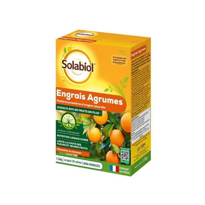 SOLABIOL Citrus Fertilizer - 1.5 kg - Promotes Fruiting