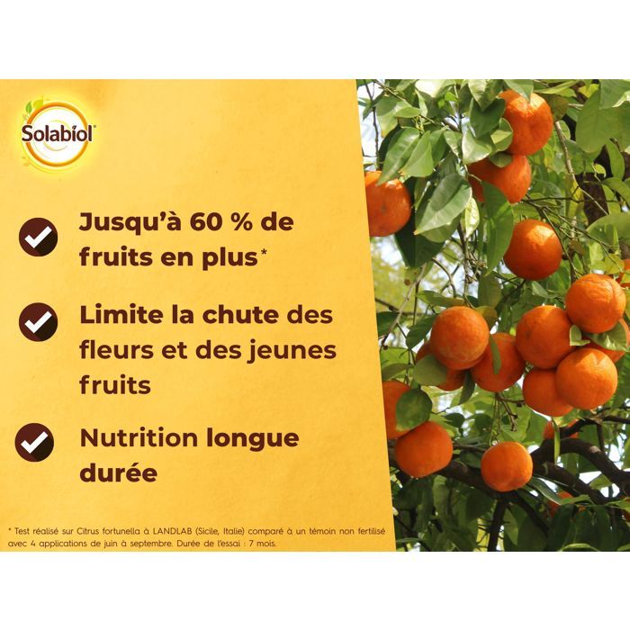 SOLABIOL Citrus Fertilizer - 1.5 kg - Promotes Fruiting