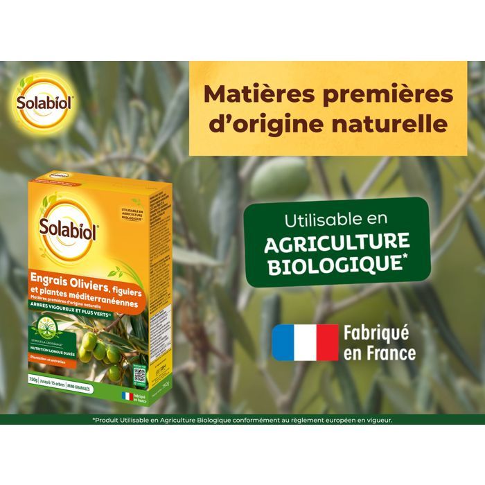 SOLABIOL Fertilizer for Olive and Mediterranean Plants - 750 g