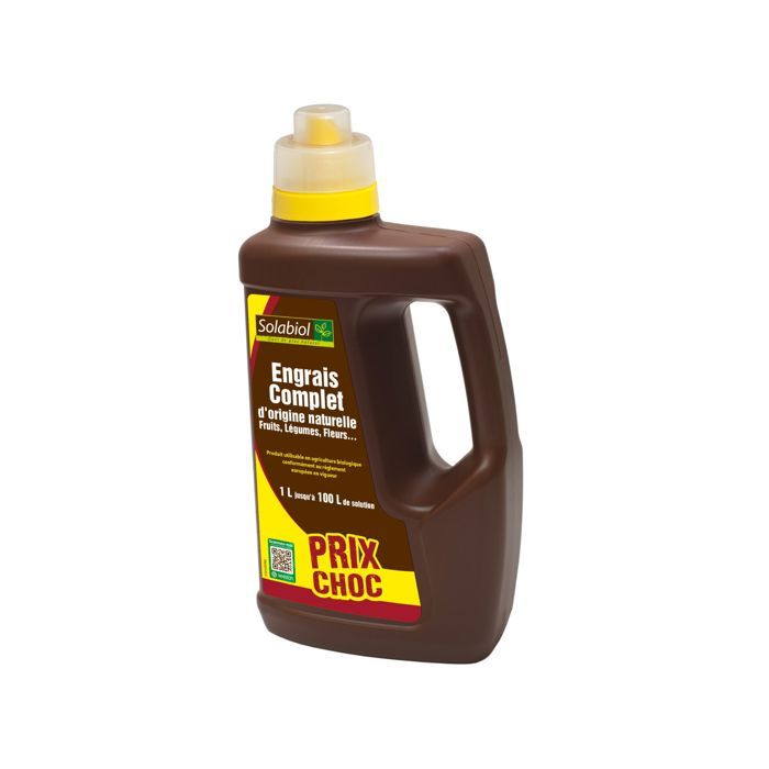 SOLABIOL Engrais complet liquide - 1L - Jusqu'a 100L de solution - Engrais Universel - Tous types de cultures