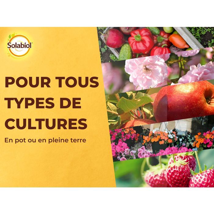 SOLABIOL Engrais complet liquide - 1L - Jusqu'a 100L de solution - Engrais Universel - Tous types de cultures