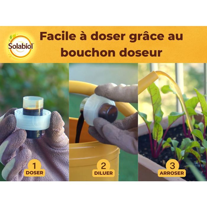 SOLABIOL Engrais complet liquide - 1L - Jusqu'a 100L de solution - Engrais Universel - Tous types de cultures