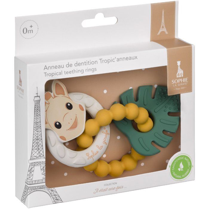 Sophie the Giraffe Teething Rings - Tropic'Rings - 3 Rings