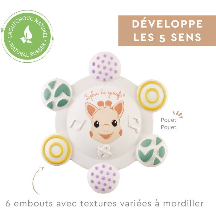 Sophie the Giraffe Teething Ring - Sounding - 6 Textures