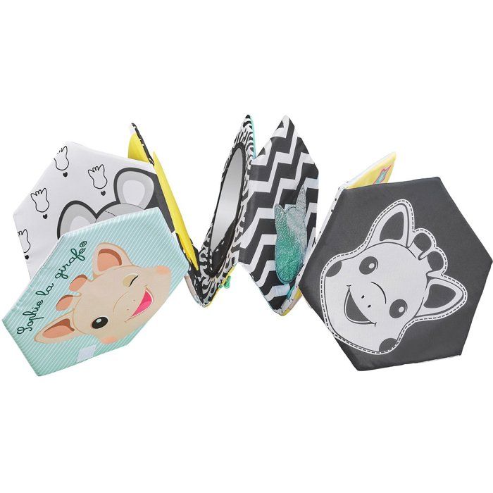 Livre tapis d'éveil - SOPHIE LA GIRAFE - 7 émotions - Textures variées - Recto verso noir et blanc