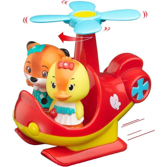 Sophie the Giraffe Rescue Helicopter - Klorofil - Flower-Shaped Propellers - 2 Seats - Figurine