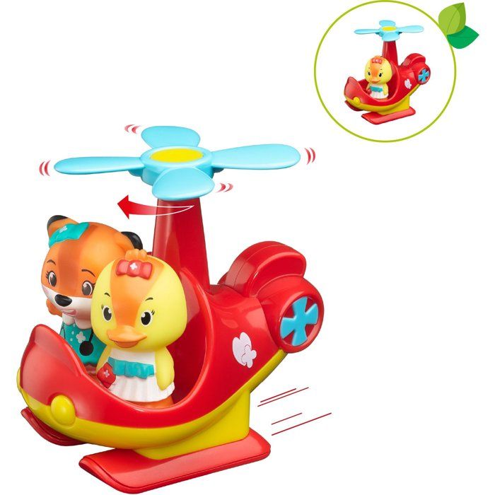Sophie the Giraffe Rescue Helicopter - Klorofil - Flower-Shaped Propellers - 2 Seats - Figurine