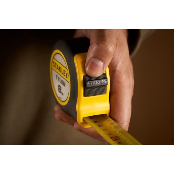 STANLEY Measuring Tape 8 m x 25 mm Lacquered Steel 0-30-657 2-rivet