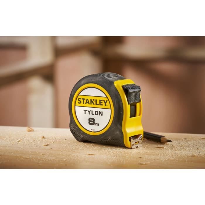 STANLEY Measuring Tape 8 m x 25 mm Lacquered Steel 0-30-657 2-rivet