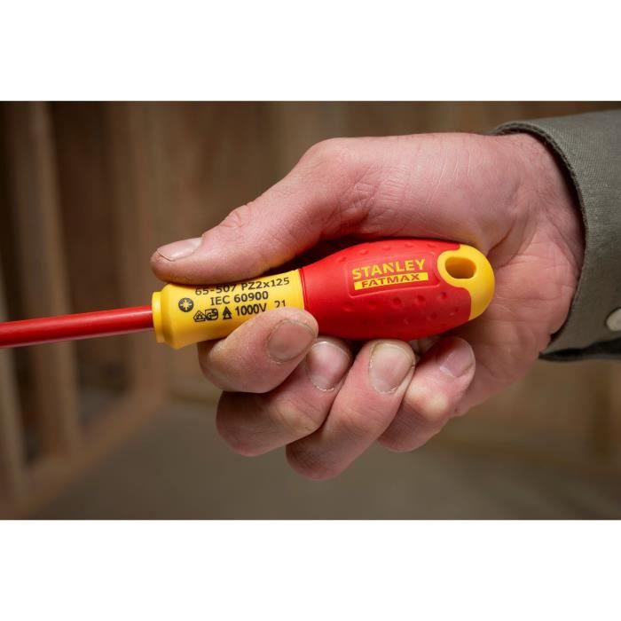 STANLEY FATMAX Set of 2 Screwdrivers - 1000V Insulated - PZ1X100 + PZ2X125 - FMHT0-62649