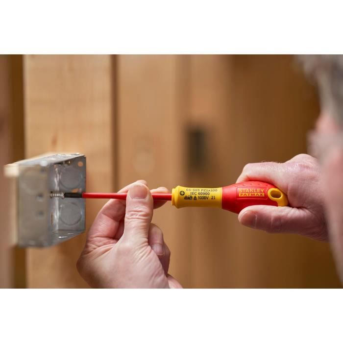 STANLEY FATMAX Set of 2 Screwdrivers - 1000V Insulated - PZ1X100 + PZ2X125 - FMHT0-62649