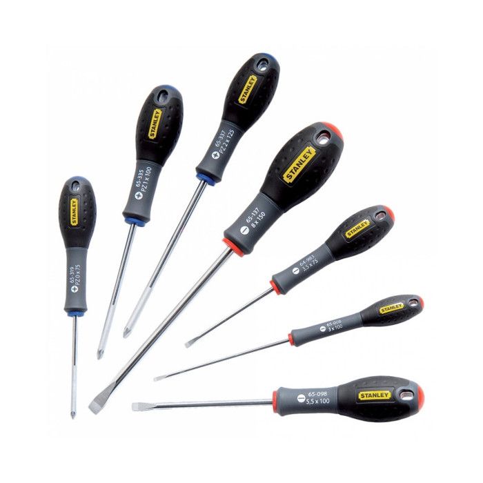 STANLEY FATMAX Set of 7 Screwdrivers - Electrician + Mechanic + Pozidriv - 0-65-425