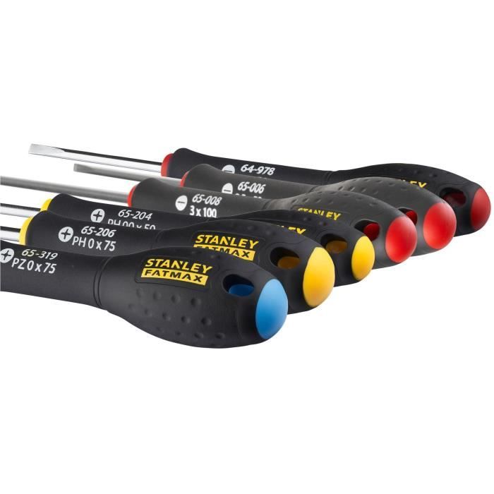STANLEY FATMAX Set of 6 Precision Screwdrivers 0-65-492 - Chrome Vanadium Steel Blades