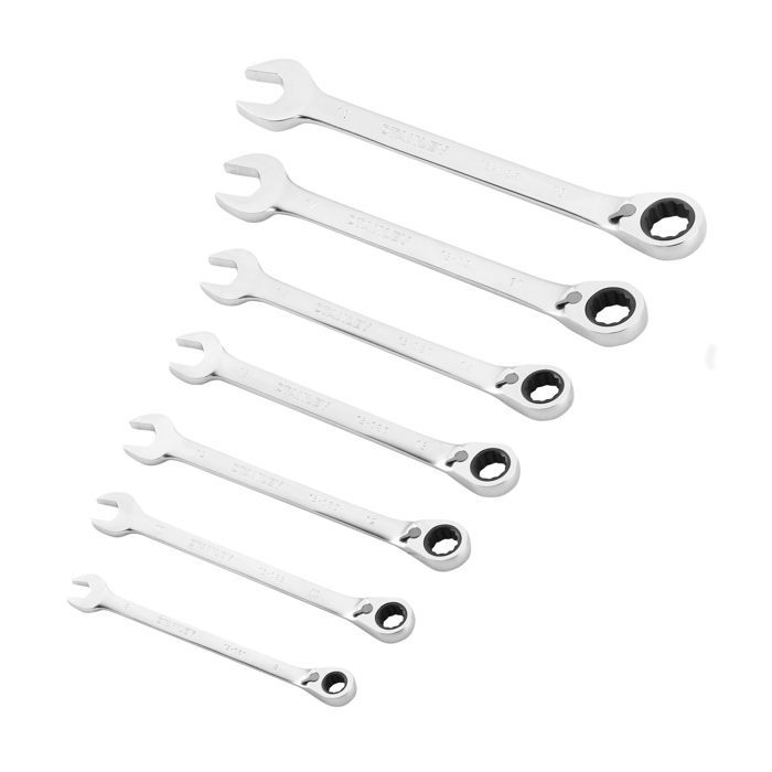 STANLEY FATMAX Reversible Ratchet Wrench - FMMT82848-0 - 7 Pieces - 8 to 19 mm 7-piece