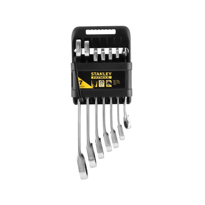 STANLEY FATMAX Reversible Ratchet Wrench - FMMT82848-0 - 7 Pieces - 8 to 19 mm 7-piece