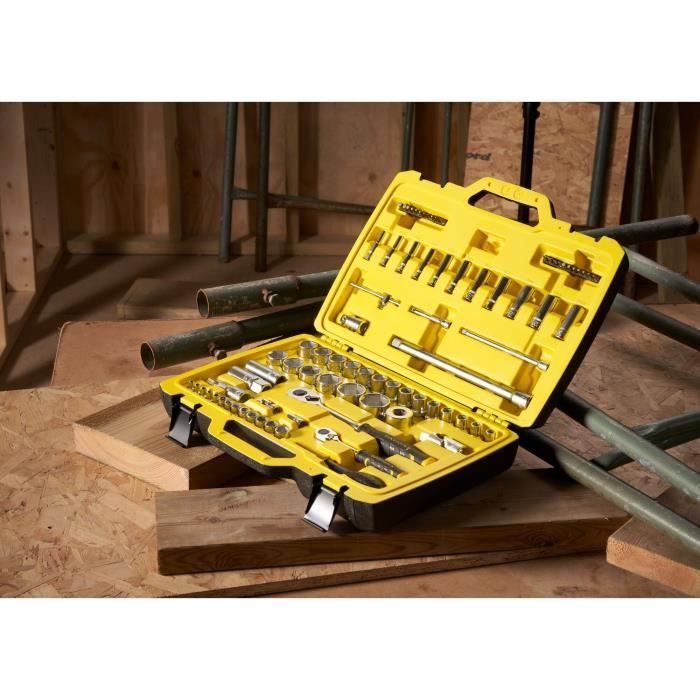 STANLEY 1/4" and 1/2" Socket Set - FMMT82826-1 - FATMAX Ratchet and Extension - 81-Piece Set