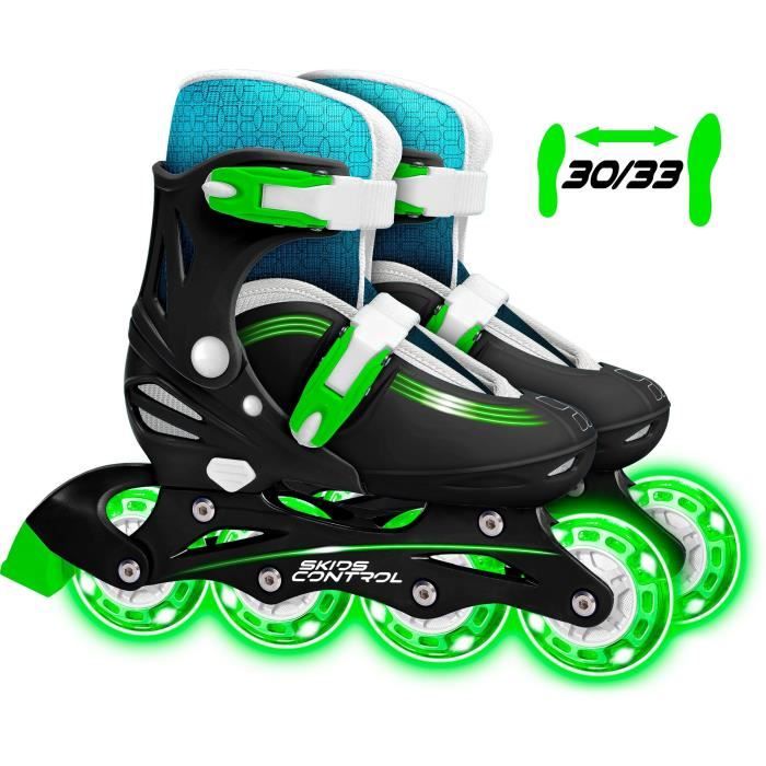 STAMP - Adjustable Inline Skates - Light-Up Wheels - Skids Control
