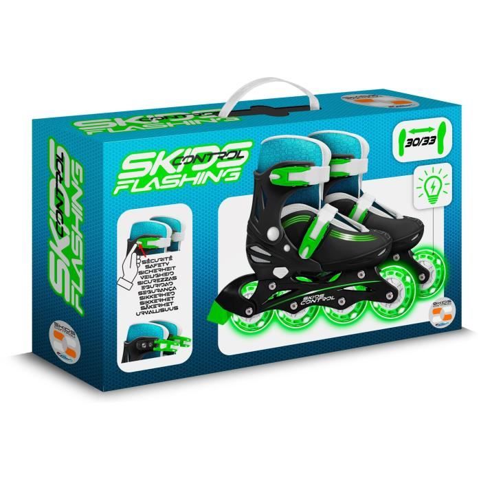 STAMP - Adjustable Inline Skates - Light-Up Wheels - Skids Control