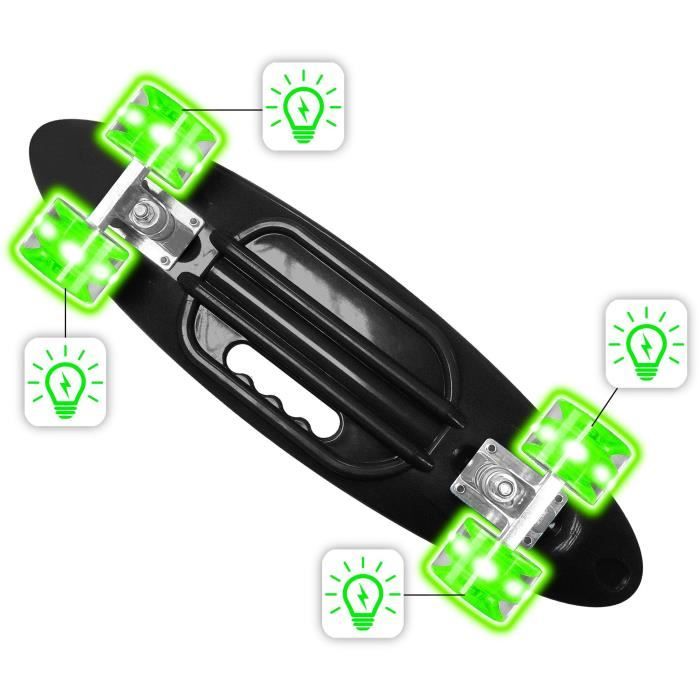 STAMP Skateboard 24 x 7 SKIDS CONTROL - Handle & Light-Up Wheels