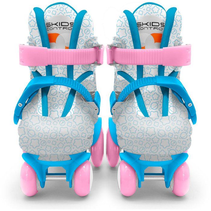 STAMP Adjustable Skates - Skids Control Explore - 4 Wheels - Size 23-26 - Pink