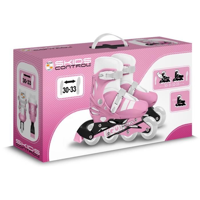 STAMP Adjustable Inline Skates - SKIDS CONTROL - Size 30-33 - Pink