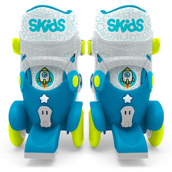 STAMP Adjustable Skates - Size 23-26 - Blue - 4 Wheels