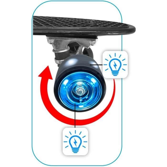 STAMP Skateboard 22 x 6 SKIDS CONTROL - Light-Up Wheels