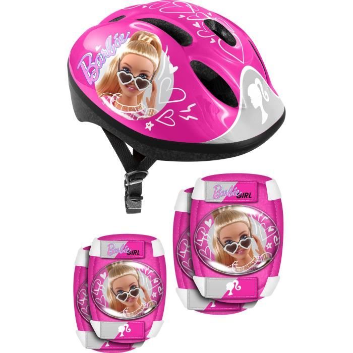STAMP Helmet + Elbow/Knee Pads - Barbie - Pink - Child