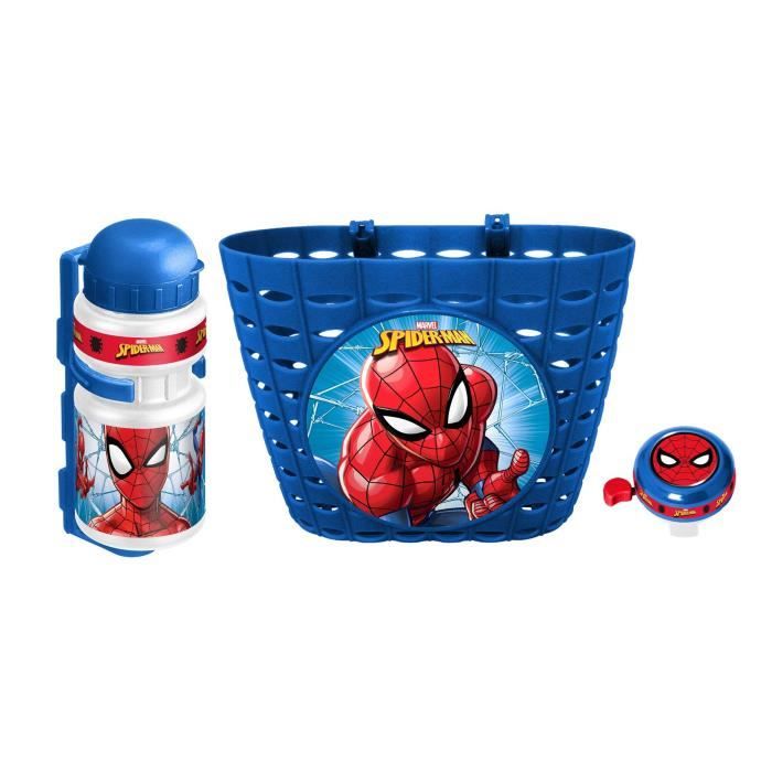 SPIDER-MAN Bicycle Accessories Set - Bin, Can, and Bell