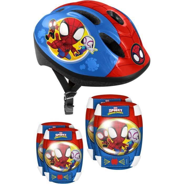 STAMP Helmet + Elbow/Knee Pads - Spidey for Kids - Urban Sports