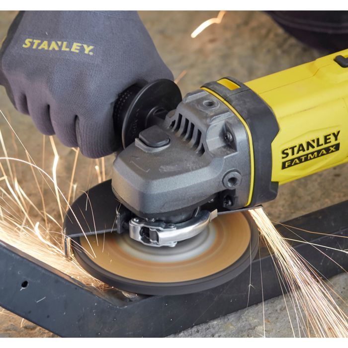 STANLEY FATMAX Cordless Angle Grinder - 18V - SFMCG400M2K-QW - 125 mm - 2 x 4Ah Batteries + 2A Charger V20