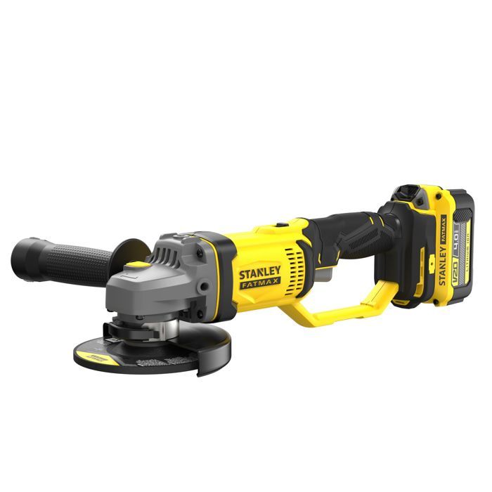 STANLEY FATMAX Cordless Angle Grinder - 18V - SFMCG400M2K-QW - 125 mm - 2 x 4Ah Batteries + 2A Charger V20