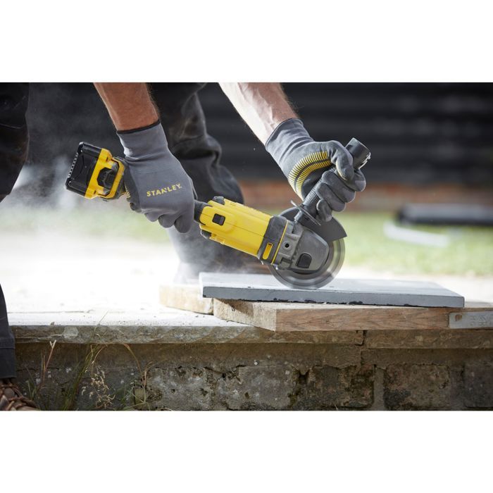 STANLEY FATMAX Cordless Angle Grinder - 18V - SFMCG400M2K-QW - 125 mm - 2 x 4Ah Batteries + 2A Charger V20