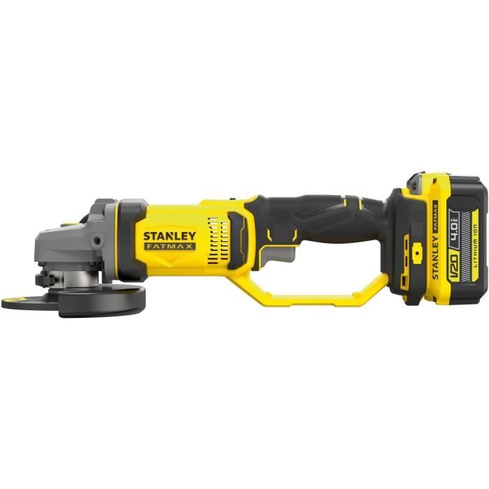 STANLEY FATMAX V20 125 mm Grinder - 18V Lithium - 4Ah Battery - SFMCG400M1K-QW