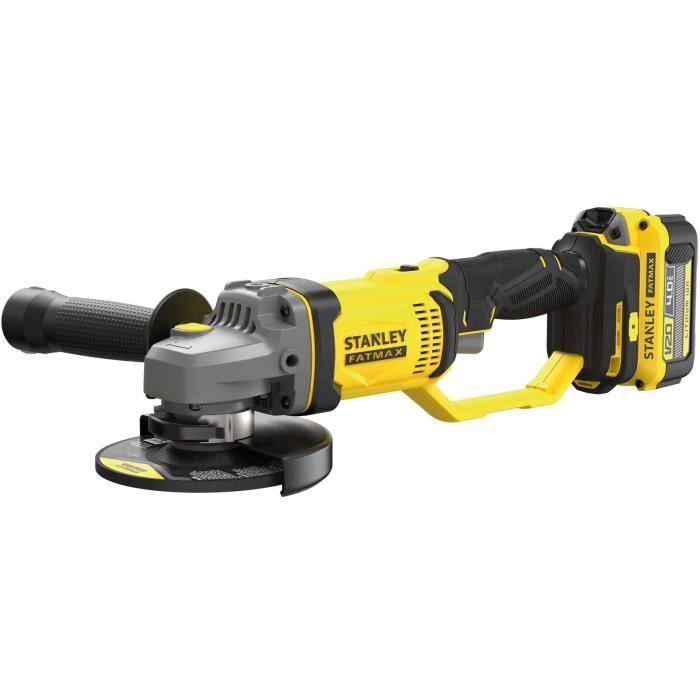 STANLEY FATMAX V20 125 mm Grinder - 18V Lithium - 4Ah Battery - SFMCG400M1K-QW