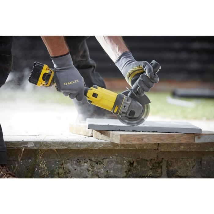 STANLEY FATMAX V20 125 mm Grinder - 18V Lithium - 4Ah Battery - SFMCG400M1K-QW