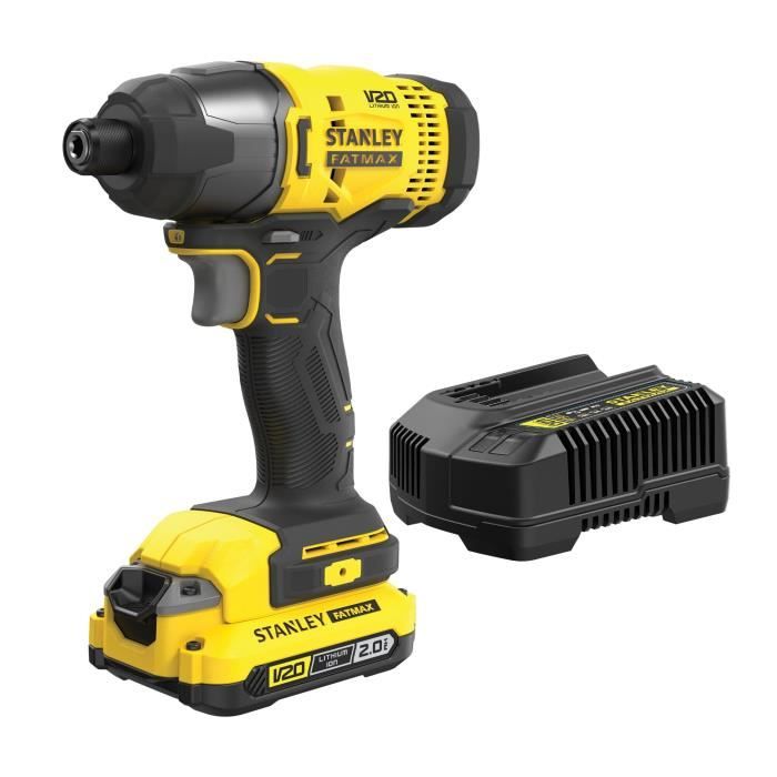 STANLEY FATMAX V20 Cordless Impact Driver 18V - 165Nm - 2Ah Batteries + Charger SFMCF800D1K-QW