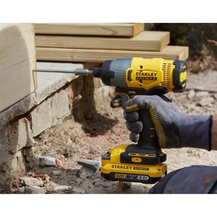 STANLEY FATMAX V20 Cordless Impact Driver 18V - 165Nm - 2Ah Batteries + Charger SFMCF800D1K-QW