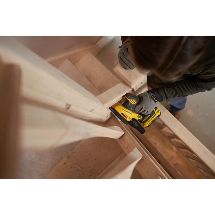 STANLEY FATMAX V20 Cordless Finishing Sander - 18V - SFMCW221B-XJ - 100 x 140 mm