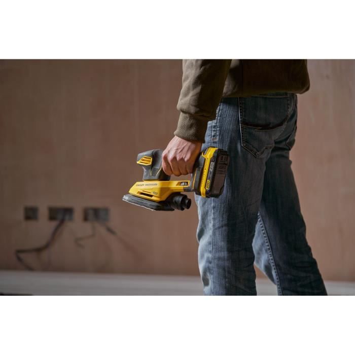 STANLEY FATMAX V20 Cordless Finishing Sander - 18V - SFMCW221B-XJ - 100 x 140 mm