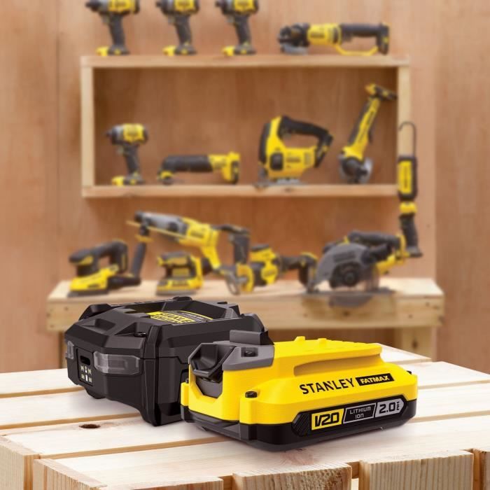 STANLEY FATMAX Starter Kit - 18V 2Ah Battery + 1.25A Charger SFMCB10D1-QW