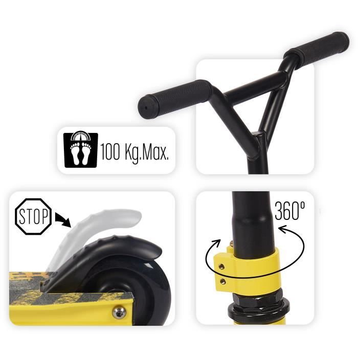STAMP Yellow Freestyle Scooter - Ideal for Boys Aged 4 and Up