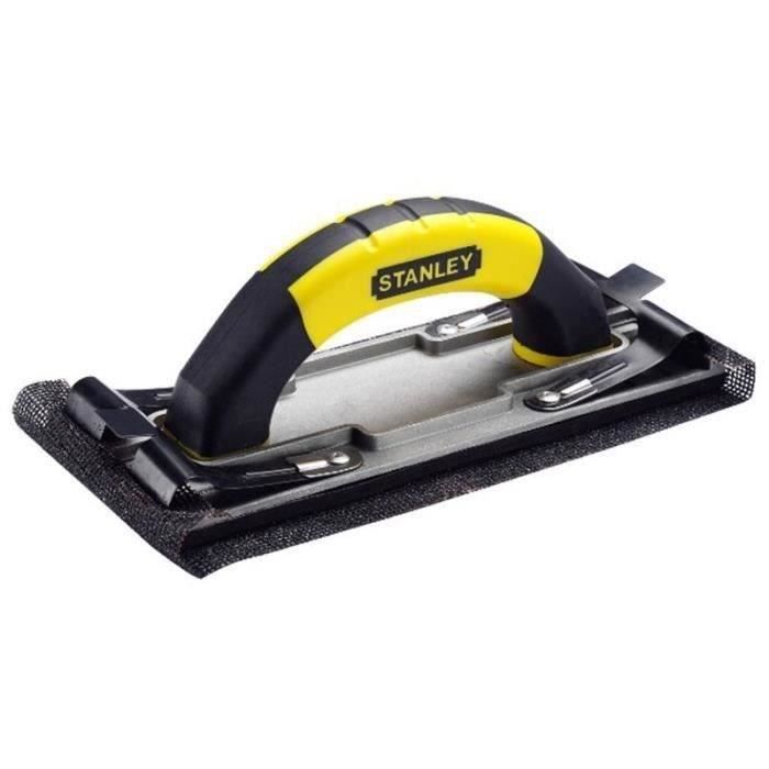 STANLEY Clip-On Hand Sander - STHT0-05927 - Ribbed Aluminum Body - 230x80mm