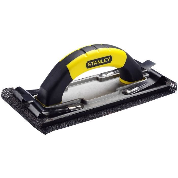 STANLEY Clip-On Hand Sander - STHT0-05927 - Ribbed Aluminum Body - 230x80mm