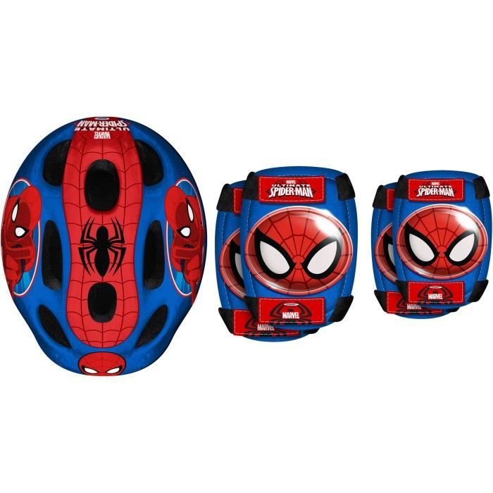 STAMP Helmet + Elbow/Knee Pads - Spider-Man - Adjustable Size